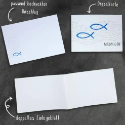 Individuelle Einladungskarte zur Konfirmation, Kommunion oder Firmung – Design 