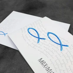 Individuelle Einladungskarte zur Konfirmation, Kommunion oder Firmung – Design 