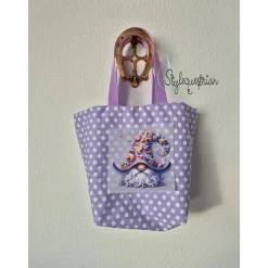 Individuelle Kindergartentasche aus Baumwolle – Personalisierte Lesetasche für Kinder in Wunschfarbe