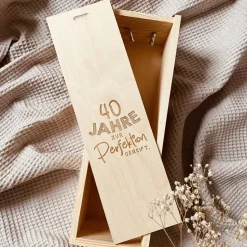 Individuelle Weinbox mit Gravur | Geschenkidee zum Geburtstag