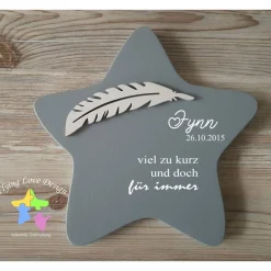 individuelles Trauergeschenk | personalisierter Stern | Gedenkstück für Verstorbene | Andenken an Sternenkind