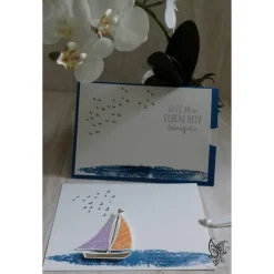 interaktive Grußkarte mit Segelboot