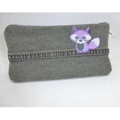 Jeansmäppchen 'schlauer Fuchs', Federmäppchen, Geschenk Einschulung