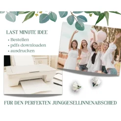 JGA Spiele für Frauen | 10 lustige Partyspiele | Spiele-Set für Junggesellinnenabschied, Brautparty oder Hochzeit