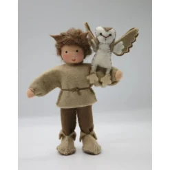 Junge mit Eule - Jahreszeitentisch - Blumenkinder -Waldorf - Art.Nr. HE16