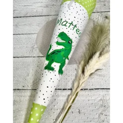 Jungen Schultüte Dino Dinosaurier aus Stoff 70 cm