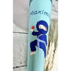 Jungen Schultüte Ninja blau Ninjago aus Stoff 70 cm personalisiert