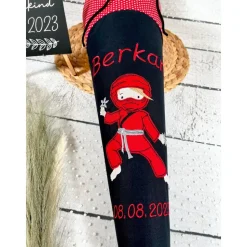 Jungen Schultüte Ninja rot Ninjago aus Stoff personalisiert 70 cm