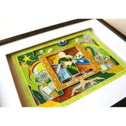 Jungfrau Sternzeichen personalisiertes geschenk geburtstag spirituelles geburtstagsgeschenk mit name geburtsdatum und text 3D pop art bild gerahmt esoterisch