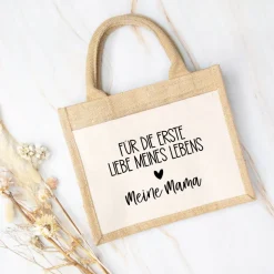 Jutetasche Geschenk für Mama zum Muttertag – Für die erste Liebe meines Lebens