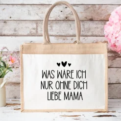 Jutetasche Mama – liebevolles Geschenk zum Muttertag für die beste Mama der Welt