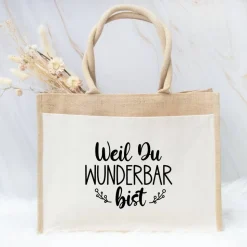 Jutetasche Mama Geschenk zum Muttertag – nachhaltige Tasche für wunderbare Mamas