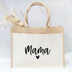 Jutetasche Mama mit Herz – Geschenkidee zum Muttertag oder einfach so