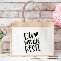 Jutetasche mit Spruch – Geschenk für Mama, beste Freundin oder Muttertag
