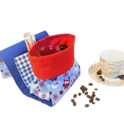 Kaffee-Tassen-Tasche, Geschenktasche, Gebäcktasche mit Eulen Motiv