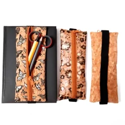 Kalendermäppchen aus Kork mit Gummiband, Stifte Mäppchen mit Gummiband