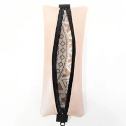 Kalendermäppchen aus Kunstleder in Gold mit Gummiband, Stifte Mäppchen mit Gummiband