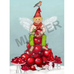Kaplans Klappkarten: Weihnachtsengel (Set mit 6 Karten, 120 x 170 hoch)