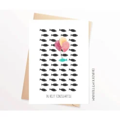 Karte | Du bist einzigartig | Freundin | Freund | Liebe | Freundschaft