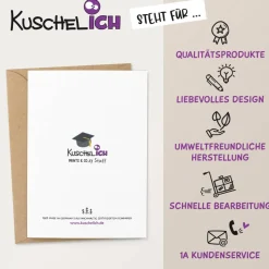 Karte Abitur bestanden | "You did it!" Glückwunschkarte zur Prüfung & Abschluss | Nachhaltiges 300g Papier
