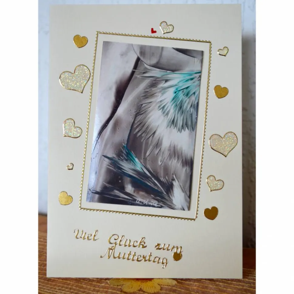 Karte für den Muttertag mit Original Malerei – Design  Ulrike Kröll