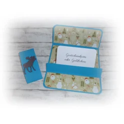 Karte für eine Gutscheinkarte oder Geldschein(e), Geschenkidee zu Weihnachten oder Nikolaus, Handmade