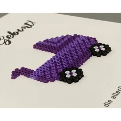 Karte Geburt Taufe Storch Kinderwagen Baby Glückwunsch Klappkarte