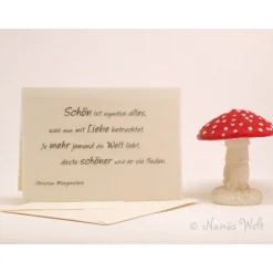 Karte Gedicht Liebe von Christian Morgenstern Büttenkarte mit Transparentpapier