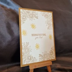 Karte  Gratulationskarte  Herbstgefühl  per Post  Kraftpapier  Beige  Herbst  Gefühl