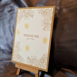 Karte  Gratulationskarte  Herbstgefühl  per Post  Kraftpapier  Beige  Herbst  Gefühl