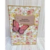 Karte Herzlichen Glückwunsch Schmetterling Blumen – Handgemachte Geburtstagskarte 14,7 x 10,3 cm
