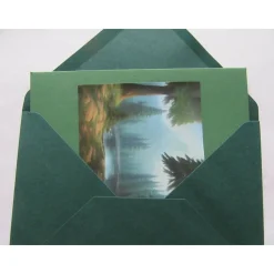 Karte mit Kunstdruck - idyllischer See