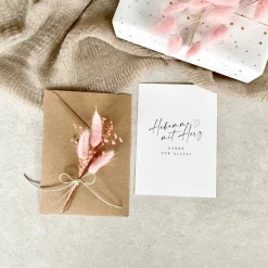 Karte NIKA Hebamme mit Herz optional mit Briefumschlag