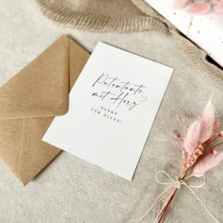 Karte NIKA Patentante mit Herz optional mit Briefumschlag