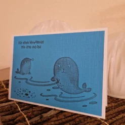 Karte Verwöhntag mit Oma und Opa / Enkelin / Robbe / besondere Karte / unvergessliche Erinnerung / Karte