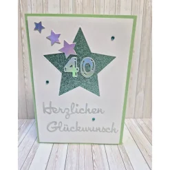 Karte Zahlenkarte 40.Geburtstag
