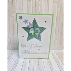 Karte Zahlenkarte 40.Geburtstag