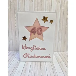 Karte Zahlenkarte 40.Geburtstag