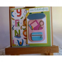Karte zur Einschulung, erster Schultag, zum Schulanfang