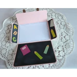 Karte zur Einschulung in rosa für ein Mädchen