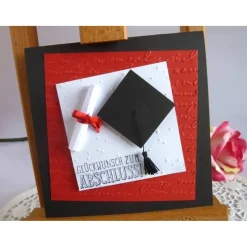 Karte zur Promotion / zur bestandenen Prüfung / Abitur / zum Abschluss