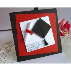 Karte zur Promotion / zur bestandenen Prüfung / Abitur / zum Abschluss