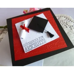 Karte zur Promotion / zur bestandenen Prüfung / Abitur / zum Abschluss