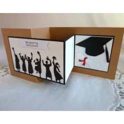 Karte zur Promotion, zum Bachelor, Master, Abitur, Examen