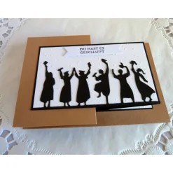 Karte zur Promotion, zum Bachelor, Master, Abitur, Examen