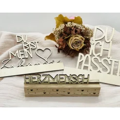 Kartenhalter mit Trockenblumen – Du, ich, passt!