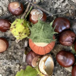 Kastanien Mini - Blumenkind - Jahreszeitentisch - Herbst