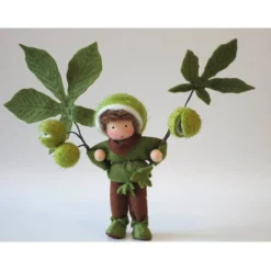 Kastanienjunge - Blumenkind - Jahreszeitentisch - Waldorf Art- Art.Nr. HE35