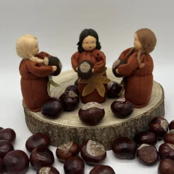 Kastanienmädchen - Jahreszeitentisch - Blumenkind - Herbst