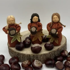 Kastanienmädchen - Jahreszeitentisch - Blumenkind - Herbst